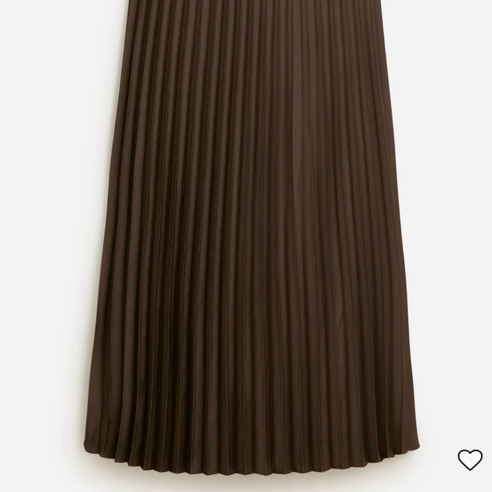 J.Crew Gwyneth Pleated Slip Skirt | Deep Chocolate Brown | Size Small